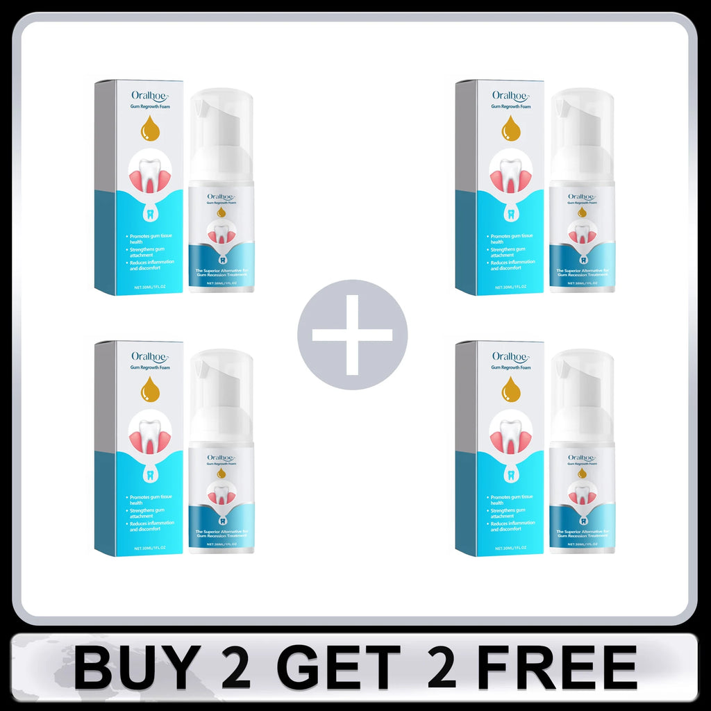 Gum Regrowth Foam Repair Gingival Remove Yellow Stain Relieve Dental Decay Whitening Teeth Oral Cleaning Protect Gum Care 30ml Oasis Select Buy 2 Get 2 Free
