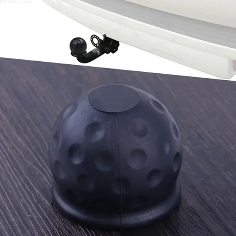 50mm Tow Bar Ball Cover Cap Universal Rubber Ball Hood Trailer Hitch Protect Towball Trailer Ball Cover Black Car Accessories Oasis Select
