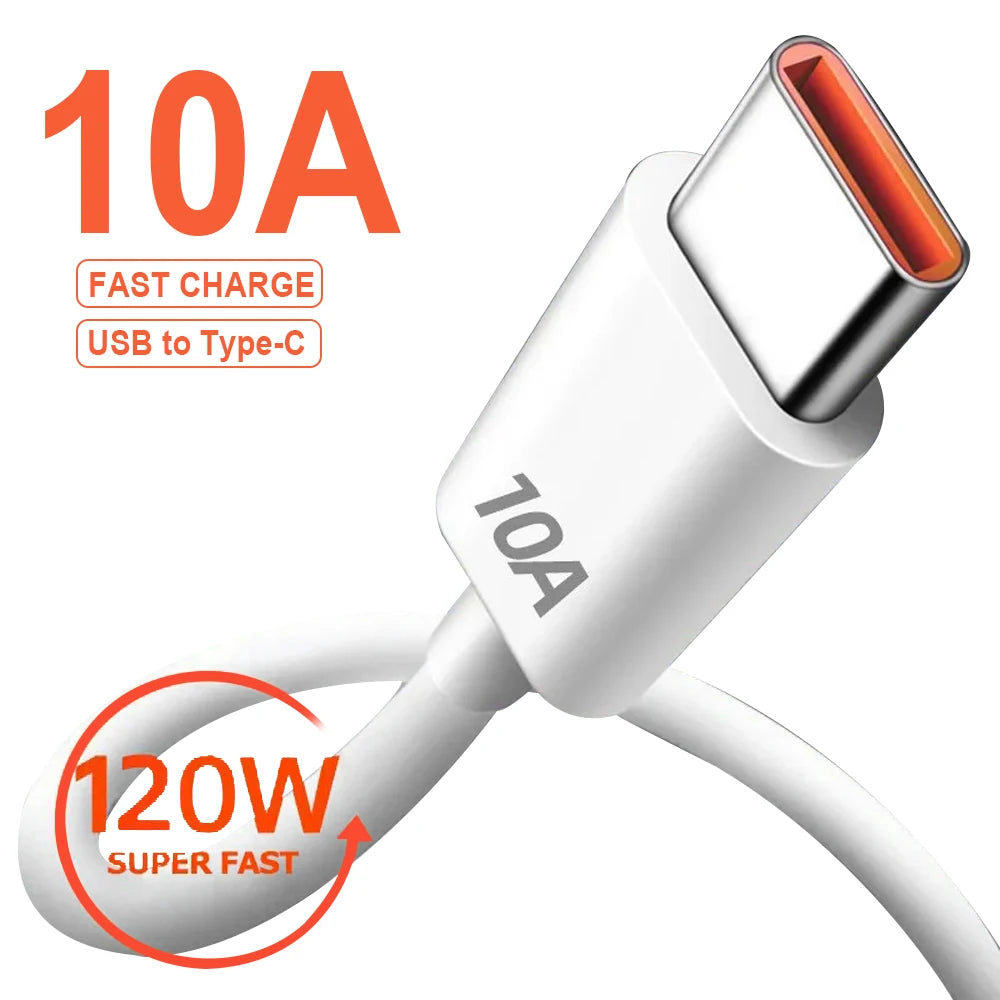 100w Fast Charging USB Type C Cable Data Sync Wire for Mobile Phones Compatible with Huawei P30 Xiaomi Realme Samsung Poco X6 Oasis Select