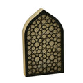 Eid LED House Night Light Ornament | Moon Carved Wooden Decor
