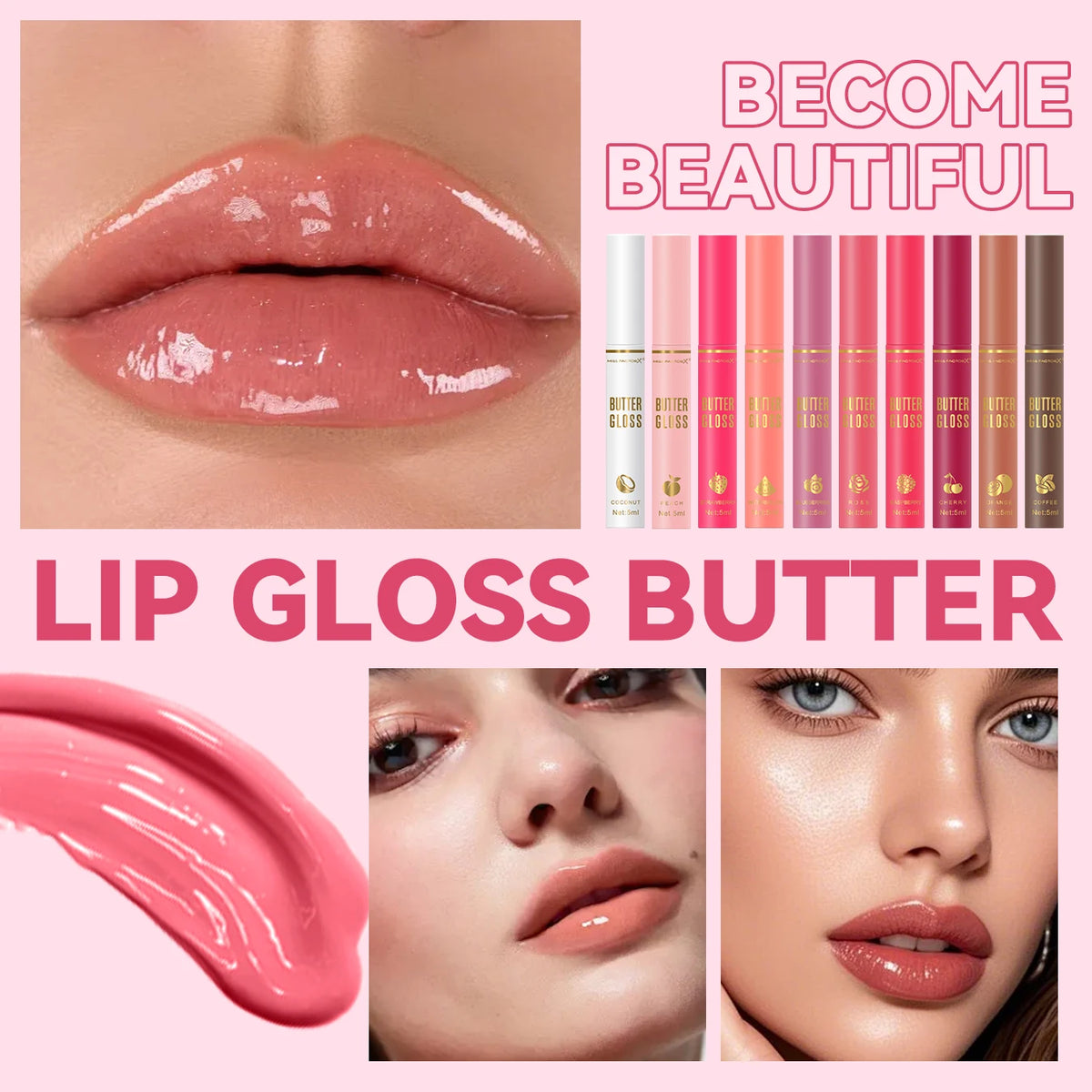 20PCS/Box 10 Flavors Colored Lip Oil - Durable, Moisturizing, Nourishing, Shining, Color Rendering, Crack Resistant Oasis Select