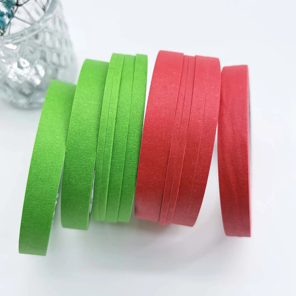 3 Pack Green Painters Tape - Masking Tape 3 size Wide, Smart Adhesion, Indoor & Outdoor - Paint Tape for DIY, Labeling, Art, Car Oasis Select