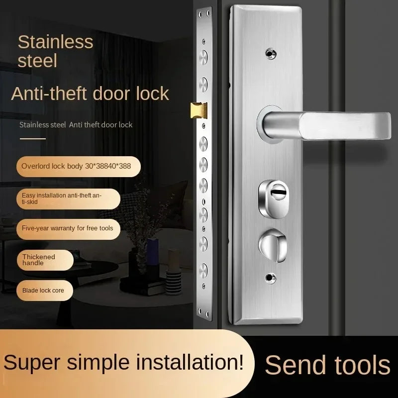 Anti-theft Door Lock Universal Household Entrance Door Handle Handle Door Lock Set Lock Body King Accessories Oasis Select
