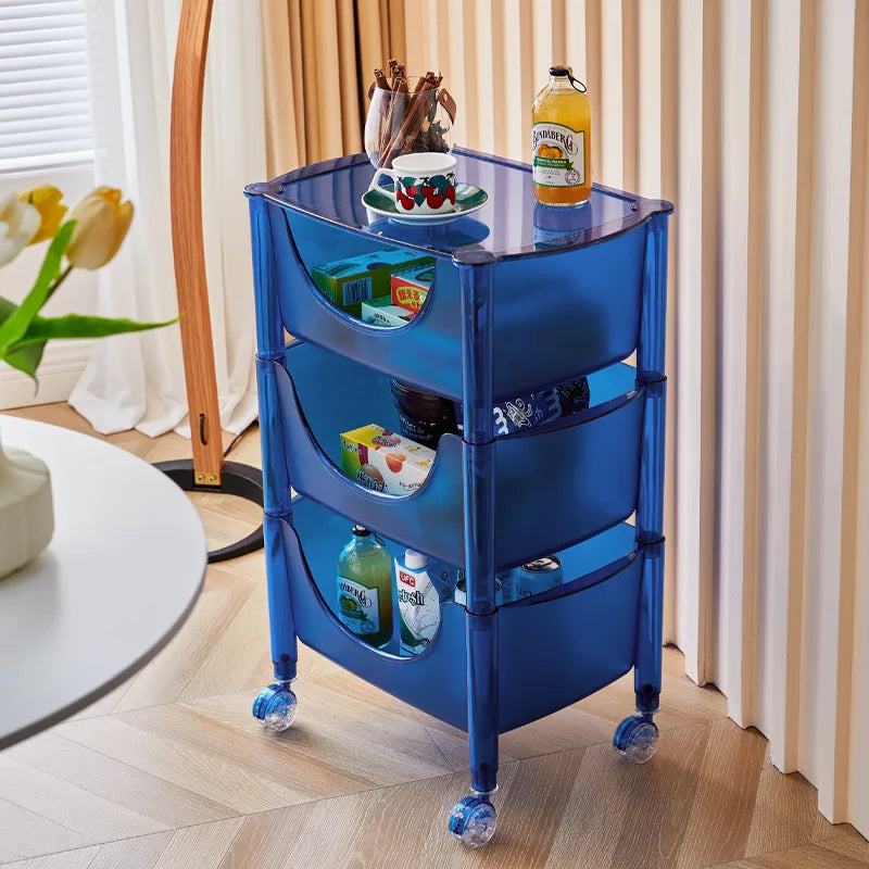 Creative acrylic multi-layer removable shelves ins bedroom kitchen trolley bathroom storage cabinet Oasis Select