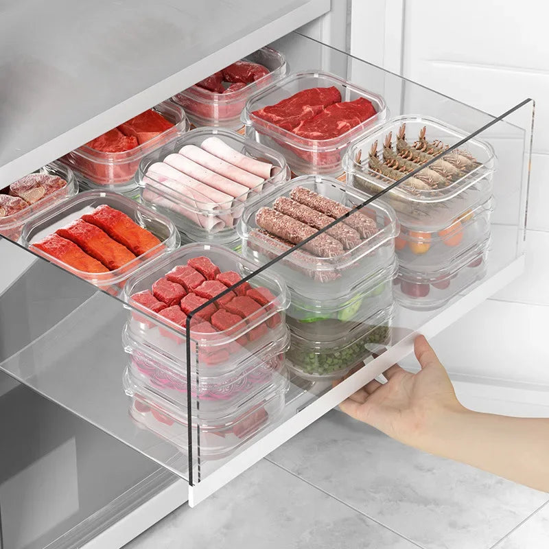 Food Fresh Box with Lid Refrigerator Storage Box Meat Vegetable Sealed Container Ginger Garlic Sub-Packed Boxes Kitchen Supplies Oasis Select