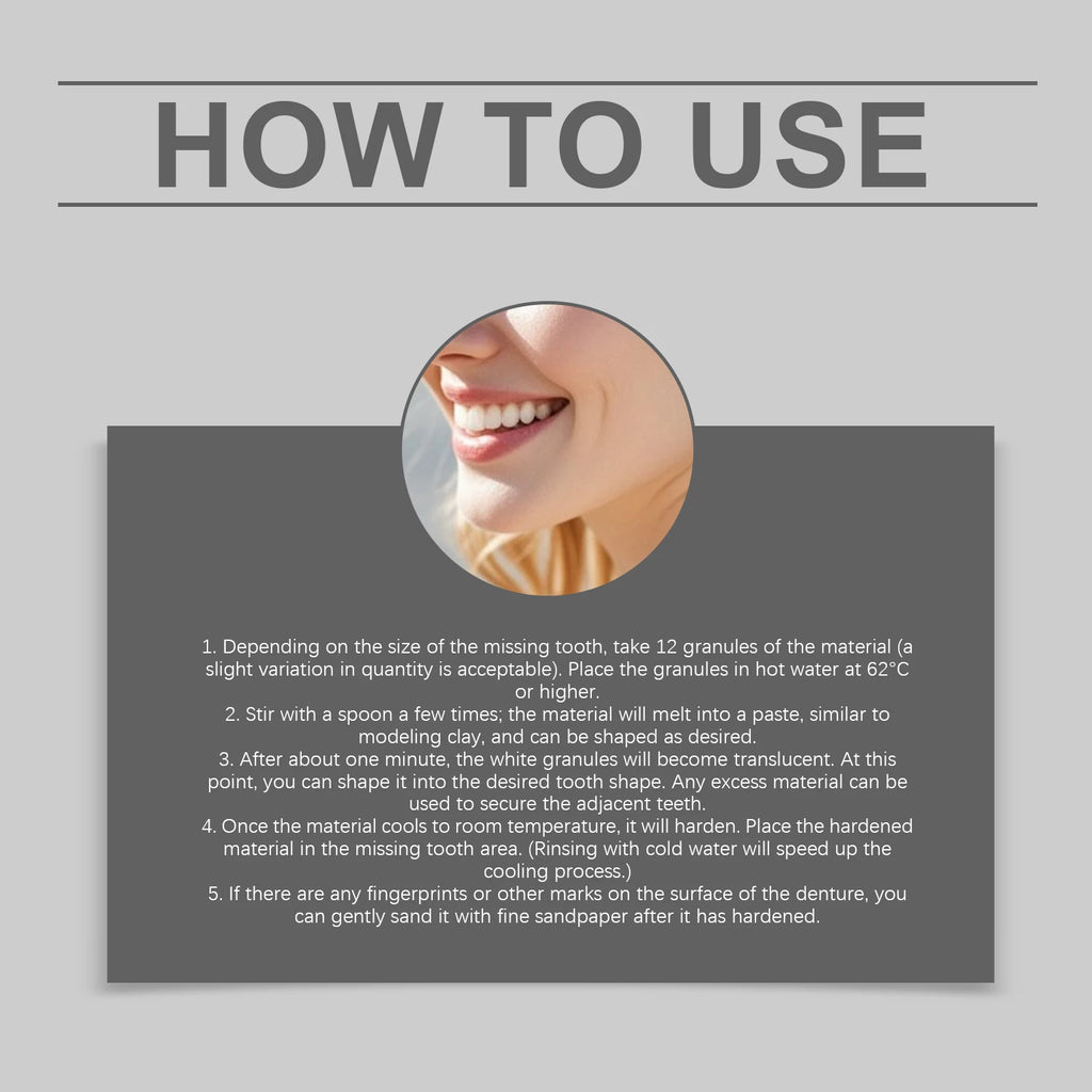 New 2026 DIY Moldable Teeth Material Temporary Tooth Shaping Beads Dental Care Aid Home Use Temporary Teeth Repairing Kit 20g Oasis Select