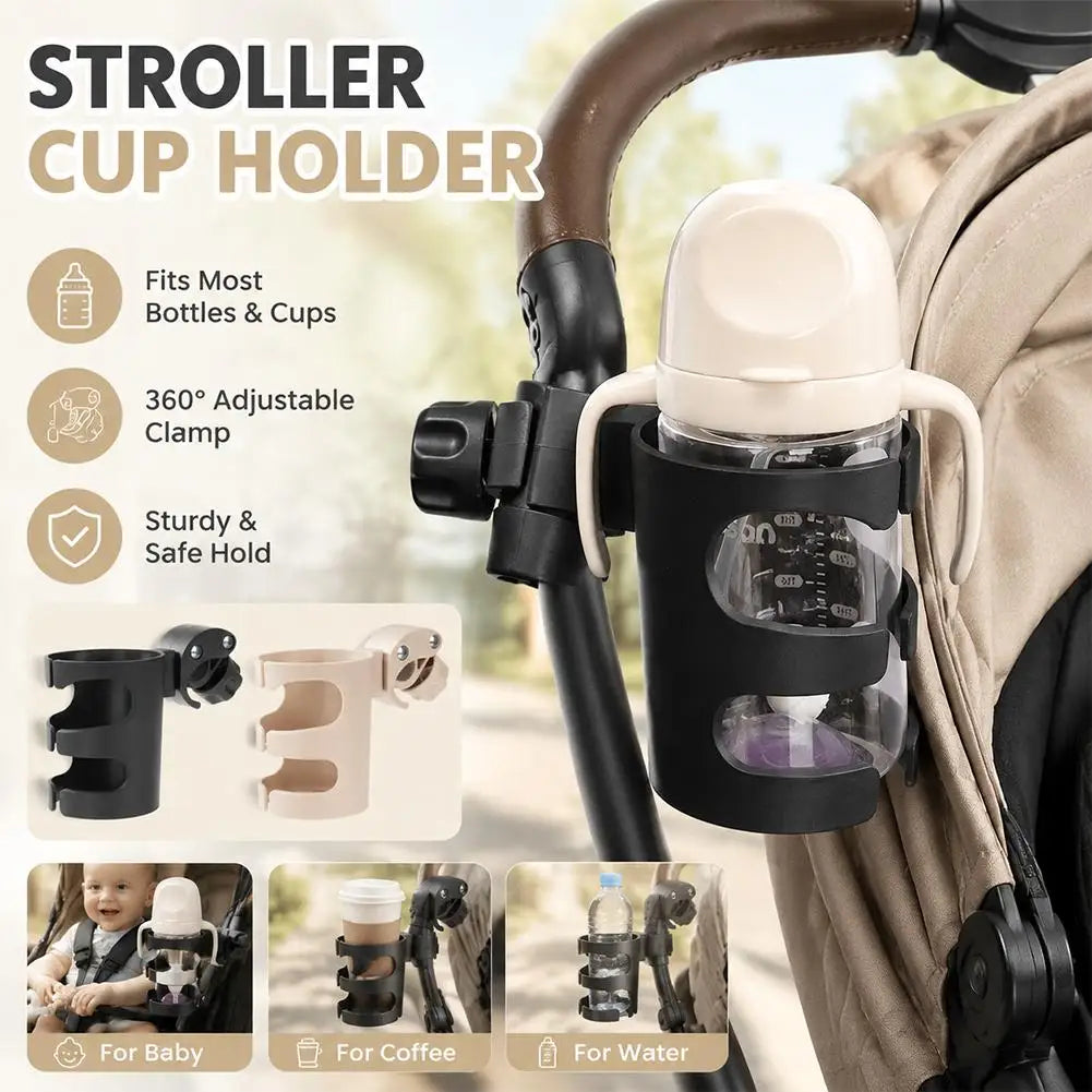 Universal 360° Cup Holder for Stroller, Bike & Wheelchair