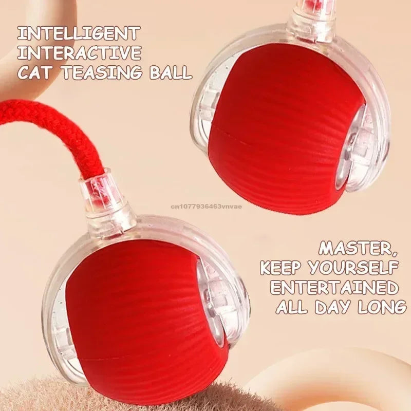 Cat Toys Interactive Ball Cat Accessories Interactive Cat Ball Kitten CatBall Toys Electronic Automatic Rolling Magic Ball Oasis Select