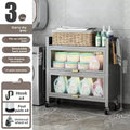 Toilet rack Floor-to-ceiling multi-functional dustproof laundry detergent Cosmetics Bathroom storage Balcony storage cabinet Oasis Select Grey 80CM