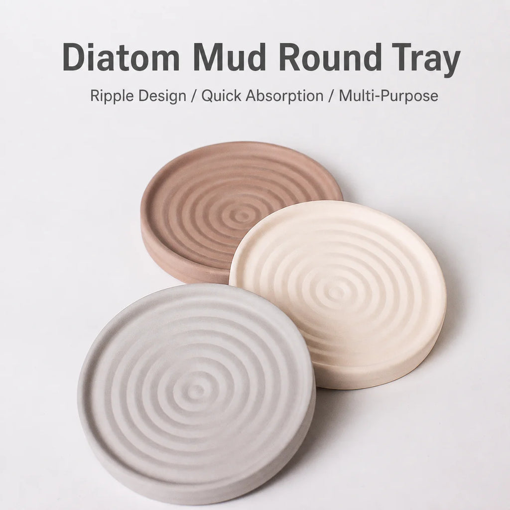 Absorbent Soap Holder Minimalist Diatomaceous Earth Soap Dish Round Tray For Bathroom Easy To Clean For Soap Holder Vanity Oasis Select