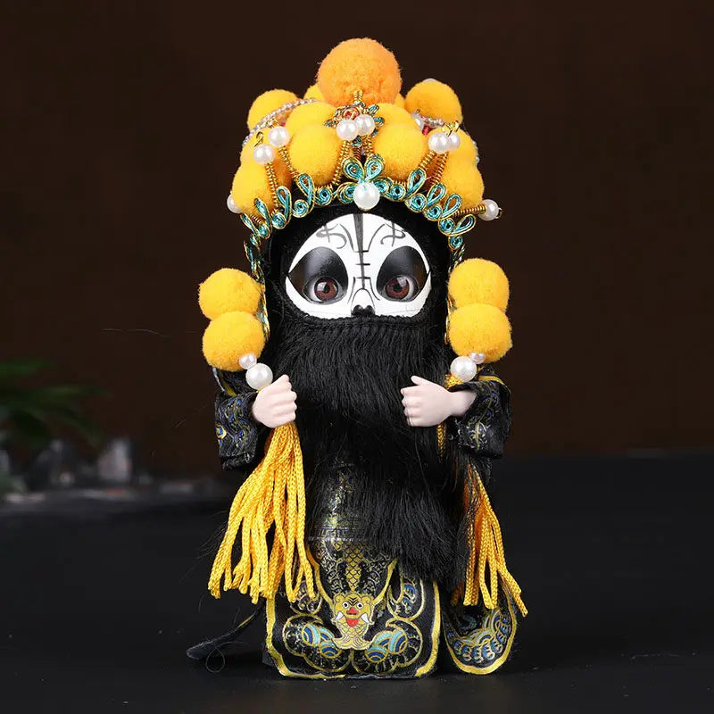 Chinese-style Themed Gifts for Foreigners Peking Opera Facial Makeup Memorabilia Silk Figurine Dolls and Decorative Ornaments Oasis Select Xiang yu 10x15cm