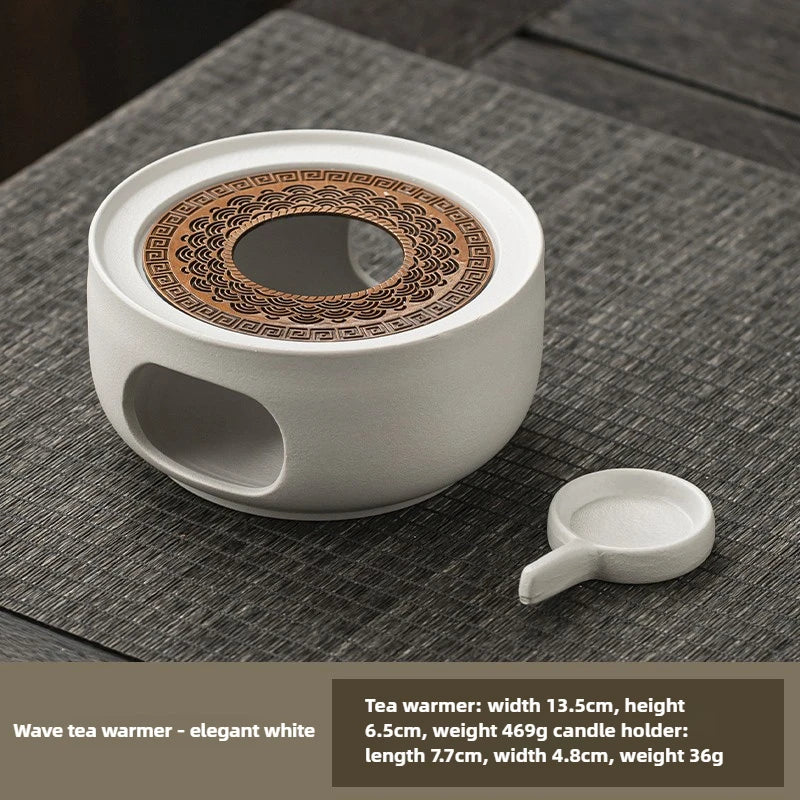 Ceramic Warm Tea Stove Small Stove Tea Cooking Insulation Base Heating and Fragrance Dispenser Chinese Style Oasis Select B