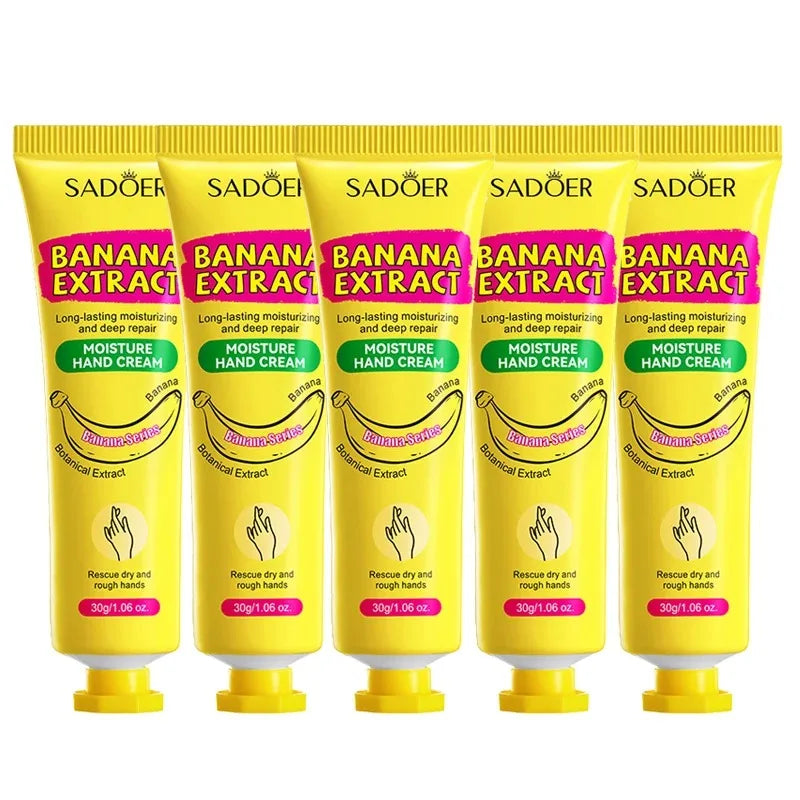 Sadoer Banana Hand Cream – Moisturizing & Brightening Set Hand Cream Set Oasis Select 5Pcs