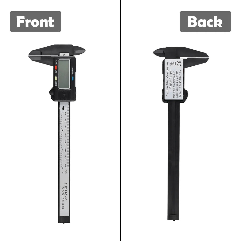 Digital Caliper 150mm Carbon Fiber – Inch & MM Vernier Tool Digital Measuring Caliper Oasis Select