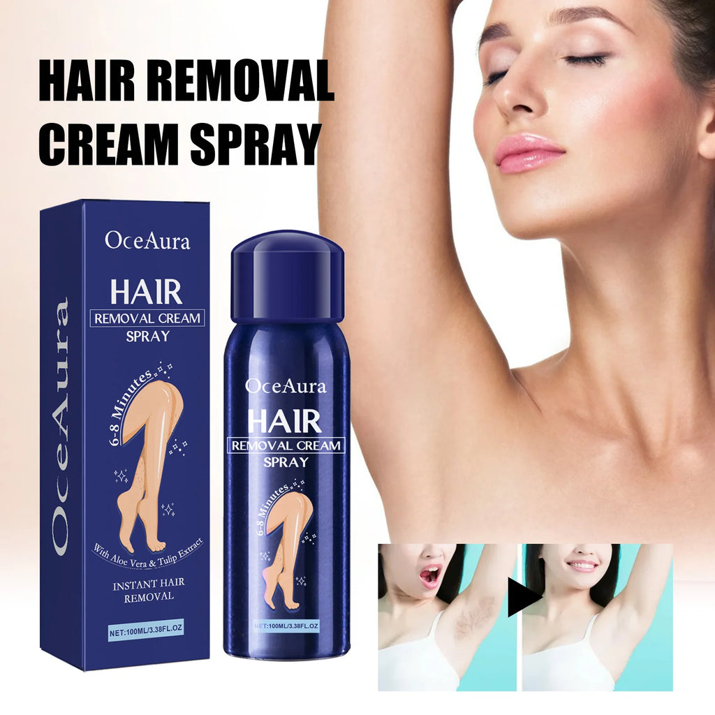 Hair Removal Spray for Women and Men, No Irritation Mild Hair Remover for Underarm Arm Back Chest and Legs Fast Acting Removal Oasis Select