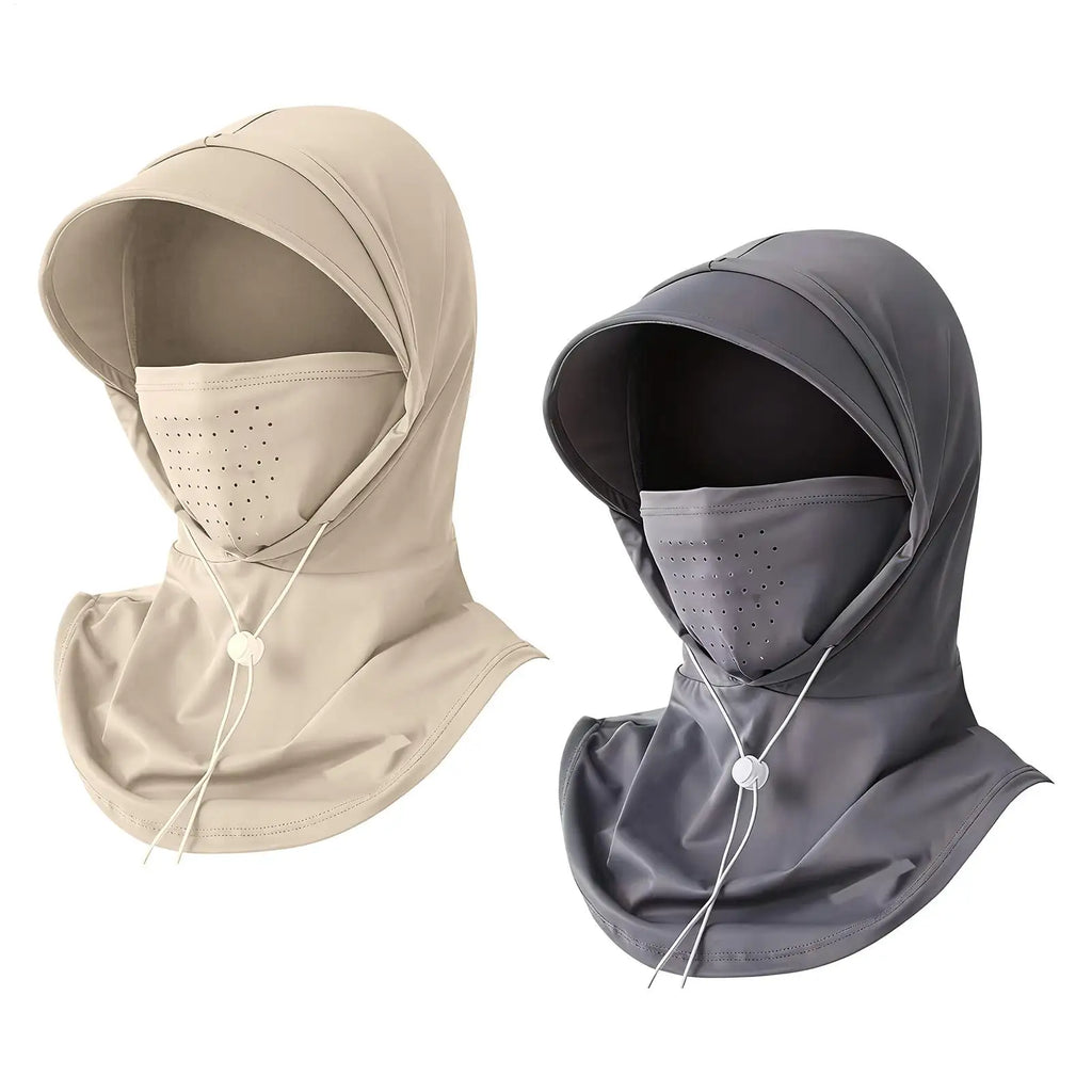 Summer Face Sunshade Anti-UV Hat Integrated Ice Silk Breathable Scarf Driving Cycling Face Towel Neck Sun Protection Hat Oasis Select