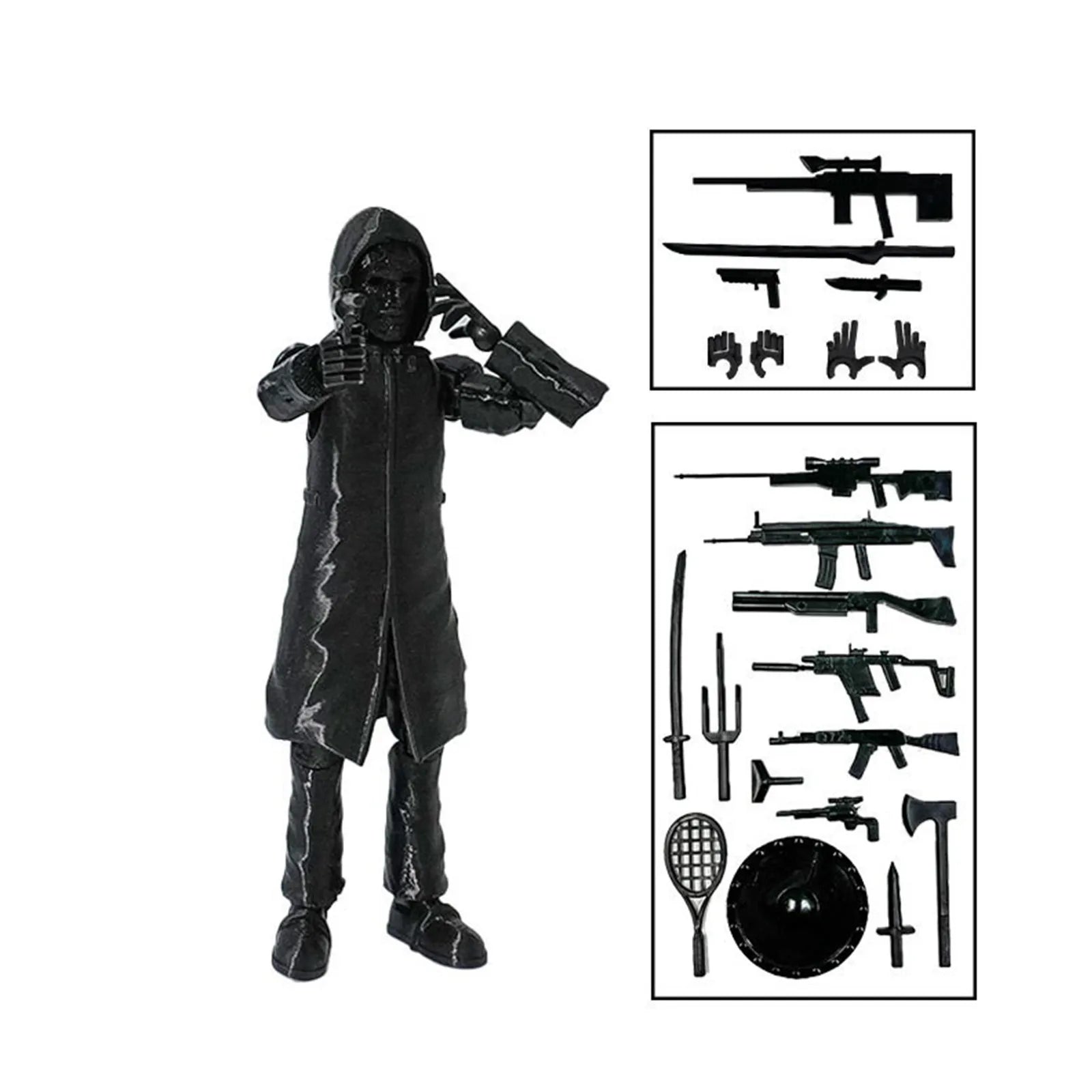 3D Printing Lucky Dummy13 Multi Joint Mobile Assembly Machine, Digital Machine Doll Model with Gift Box, Handmade Toy for Childr Oasis Select Black One Size