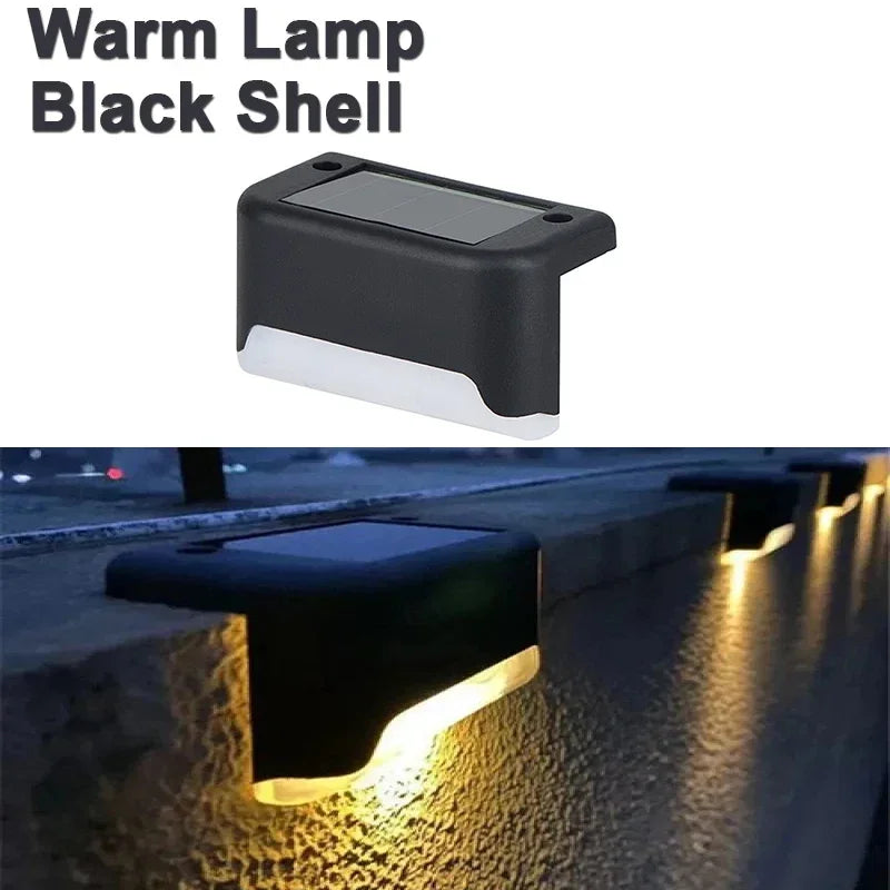 4/8/12pcs LED Solar Step Lights Outdoor Garden Waterproof Stair Light Fence Decoration for Patio Path Deck Stair Oasis Select 4PCS Warm Light