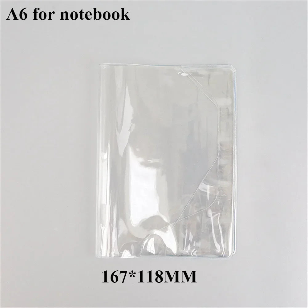 Waterproof PVC Transparent Protective Sleeve for A6 A5 Notebook Journal Planner Book Diary Protects Cover Office Supplies Oasis Select C
