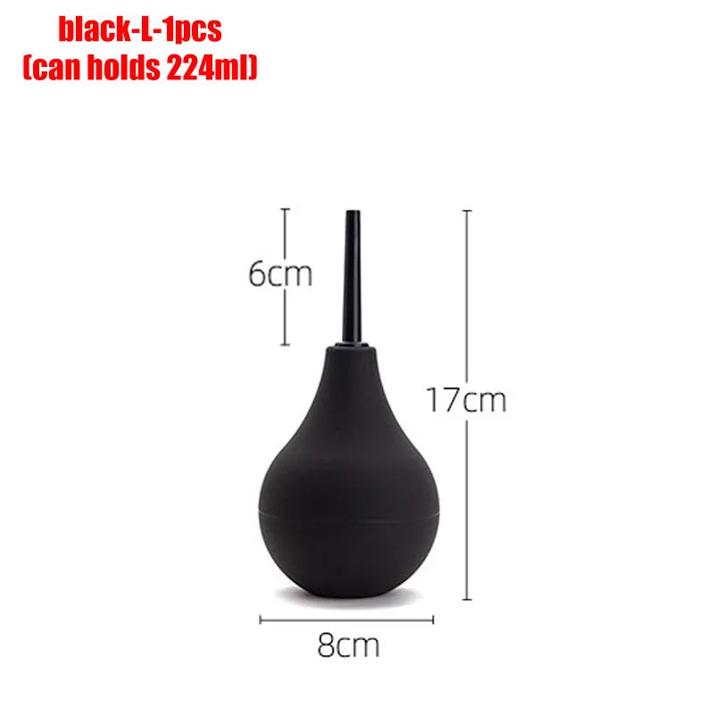 Enema multiple sizes personal care bidet penetration anal douche bathroom accessories toilet shower WC hygienic bidets parts Oasis Select black-L-1pcs