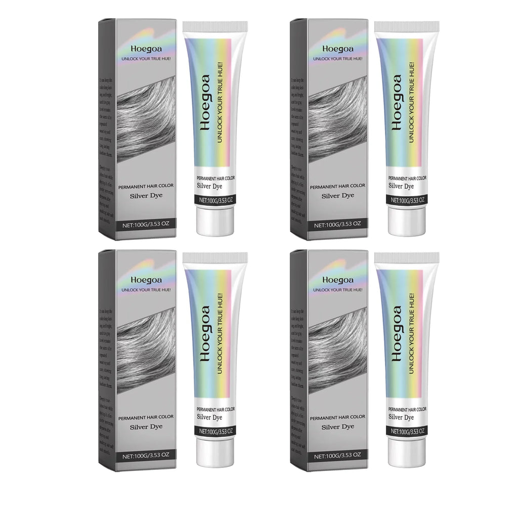 Gray Color Hair Dye Cream Smoky Gray Punk Style Light Color Silver Hair Permanent Professional Hair Colors Dye Wax For Women Men Oasis Select 4pcs
