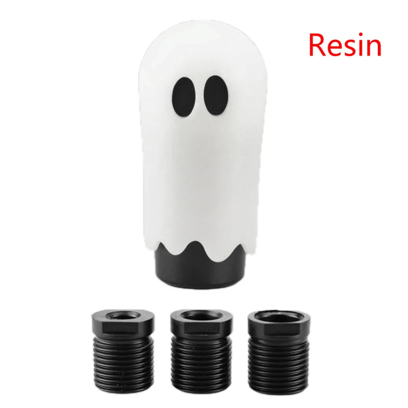 New 86mm Car Halloween Cute Style Gear Shift Knob Ghost Shift Head Knob M8 M10 M12 8 Colors With Adapters Oasis Select A1