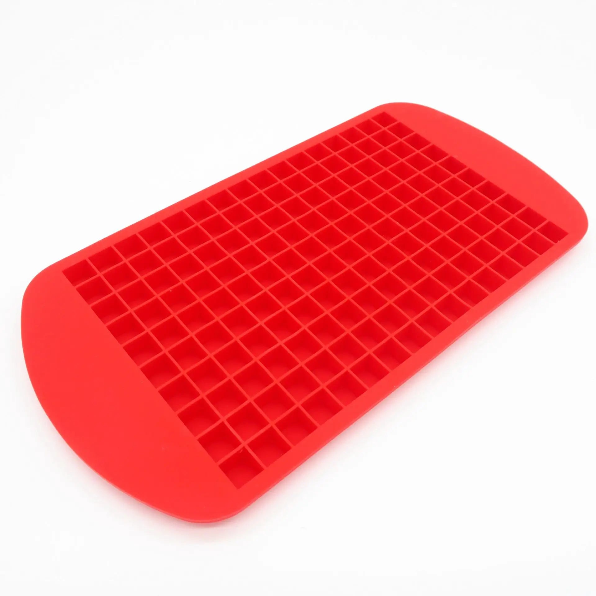 160 Grid Mini Silicone Ice Tray Ice Cubes Foldable Ice Mold Ice Breaker Ice Grid Tray Small Square Mold Ice Maker Silicone Mold Oasis Select Red