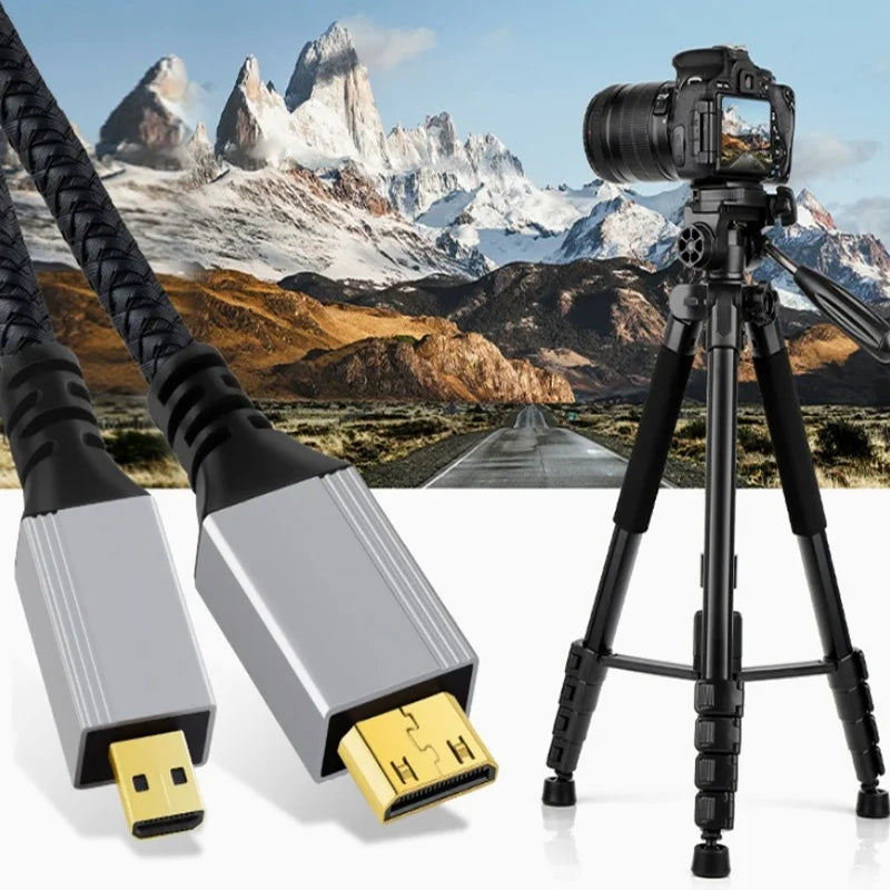 4k Mini HDMI Compatible To Micro HDMI Compatible Male HD Data C To D Mobile Computer High-Definition Tablet Connection Cable Oasis Select