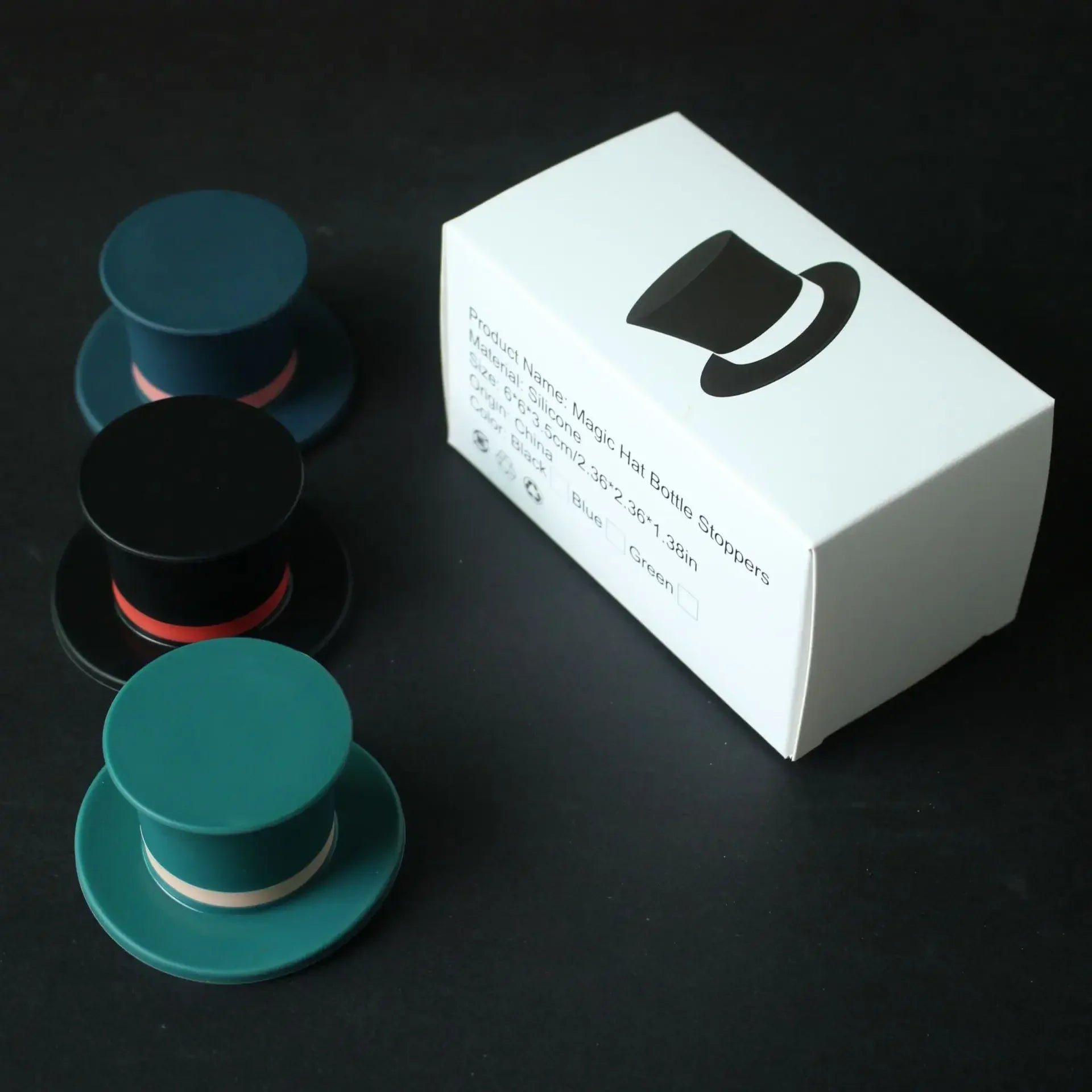Magic Hat Wine Bottle Stopper Seal Cork Cover Silicone Wine Bottle Stopper Kitchen Tools Oasis Select 3 colors in box