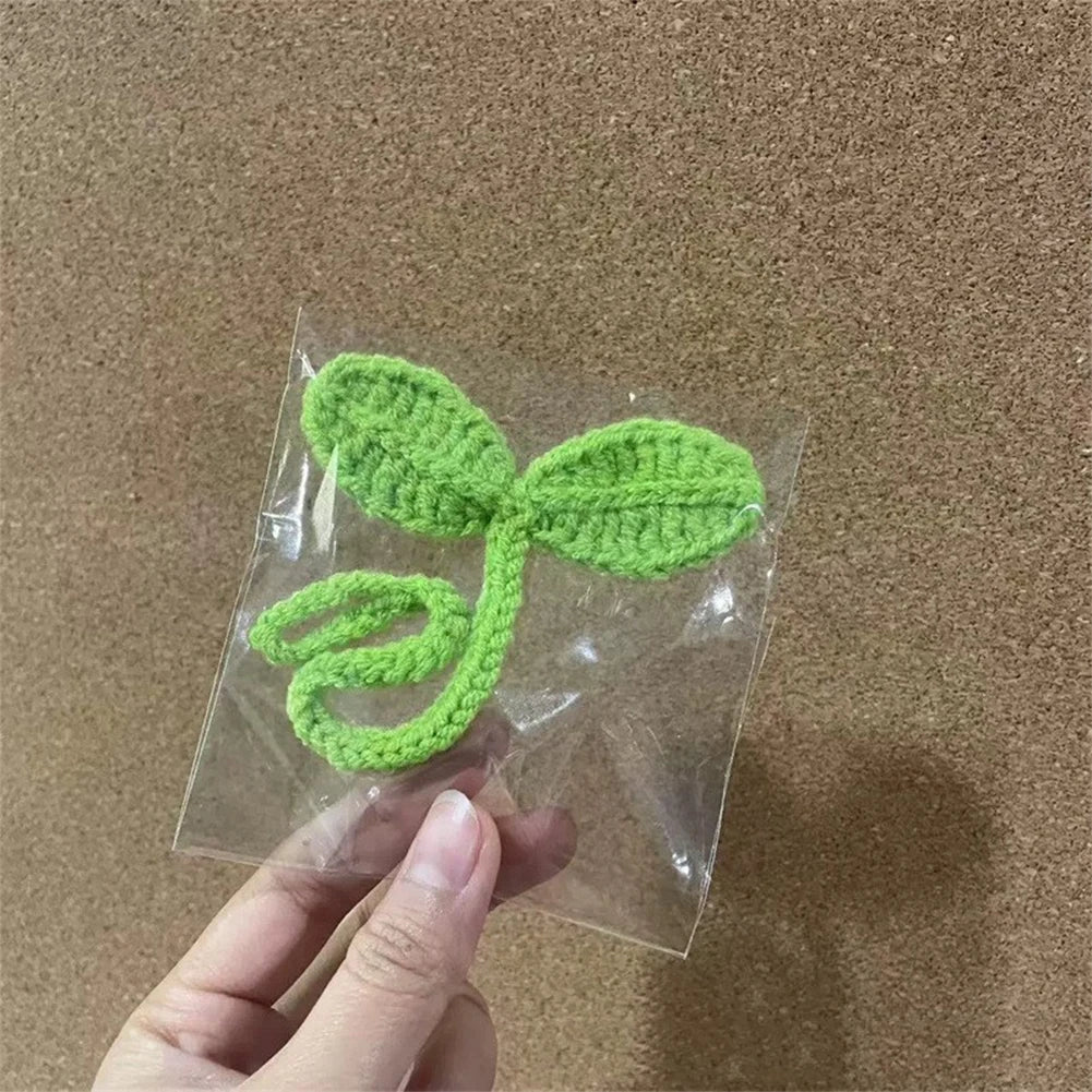 Hand-Crocheted Leaf Bookmark & Bag Charm | Yarn Accessory