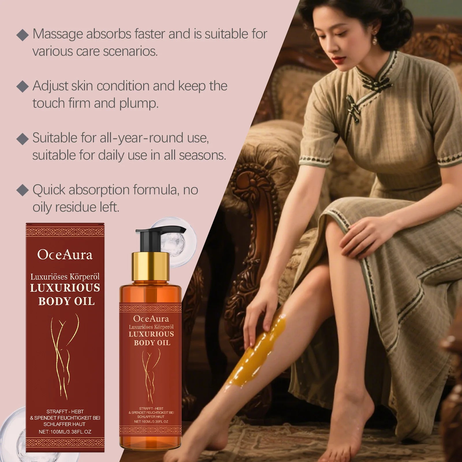 OceAura Firming Body Oil – Skin Tightening & Anti-Cellulite Firming Body Oil Oasis Select