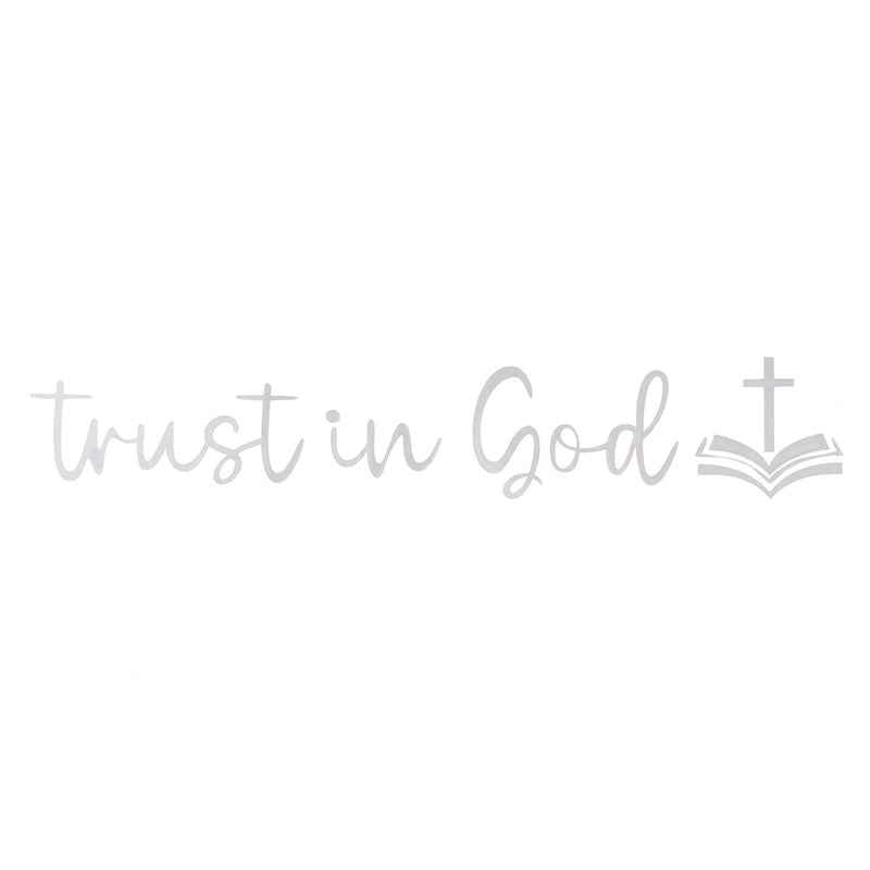 Trust In God Mirror Decal, Car Decals For Women, Faith Mirror Decal, Cute Vinyl Decal, Christian Car Mirror Decal, Religious Car Oasis Select Silver
