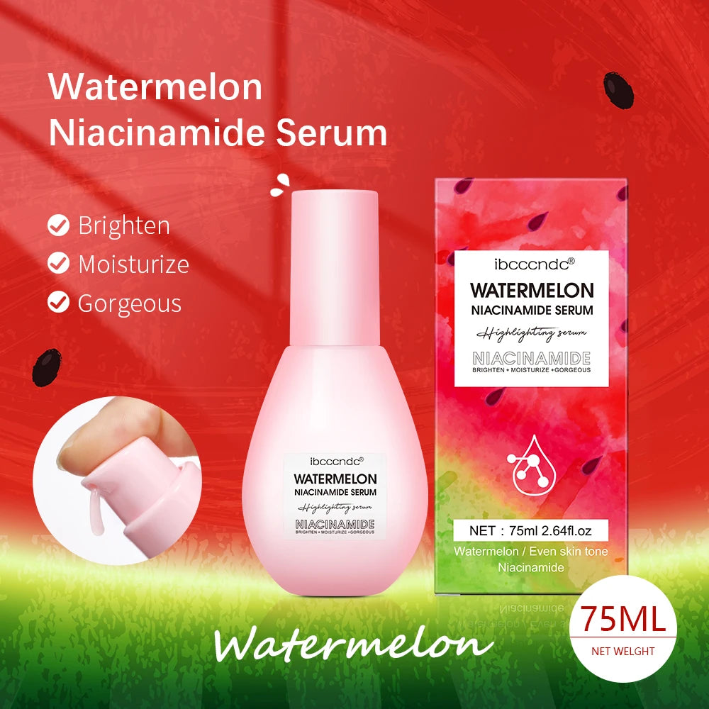 New Watermelon Glow Niacinamide Dew Drops Serum Makeup Primer Cream Lightweight Facial Serum & Priming Liquid Brightner Oasis Select