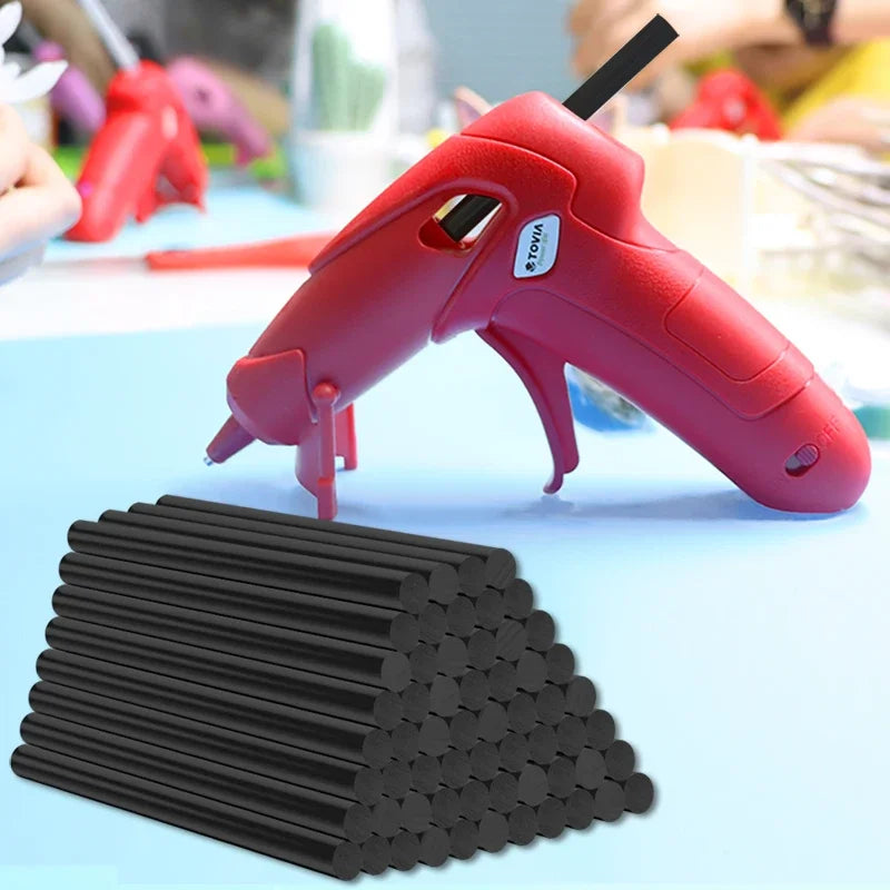 T TOVIA 60pcs/120pcs Black Hot Melt Glue Sticks for Hot Melt Glue Gun Craft Album Alloy Accessories Repair Tools Oasis Select