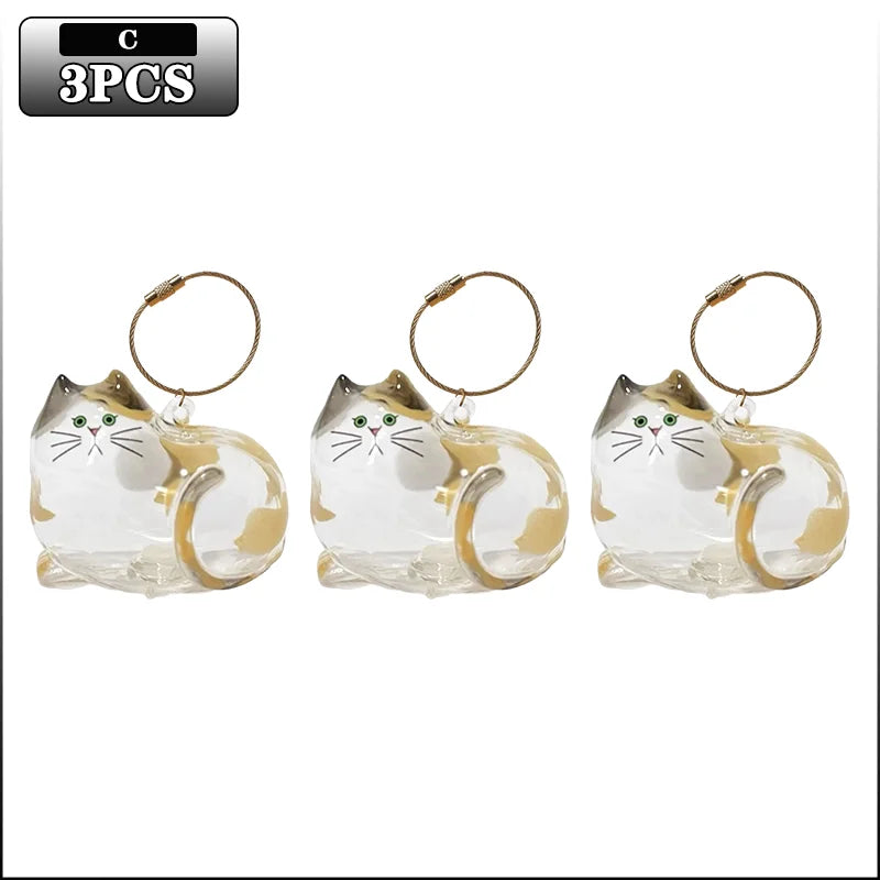 Cat Hair Keepsake Keychain | Pet Fur Storage Pendant Gift