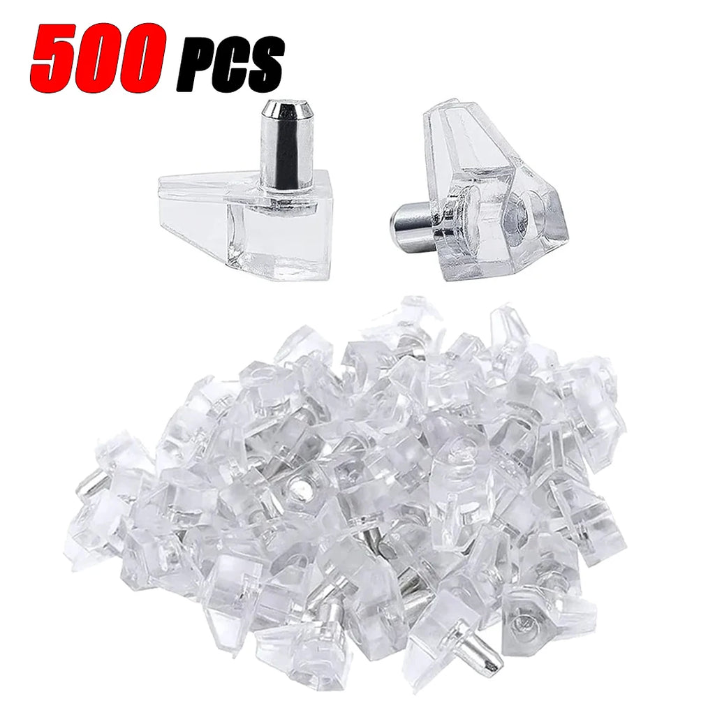 Transparent Shelf Support Pegs – Cabinet & Wardrobe Studs 10–500 PCS
