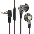 Original QKZ-MDR Wired Earphone HIFI Stereo Flat Headset With HD MIC 3.5mm AUX In-Ear Music Game Sports Headphones Oasis Select Black