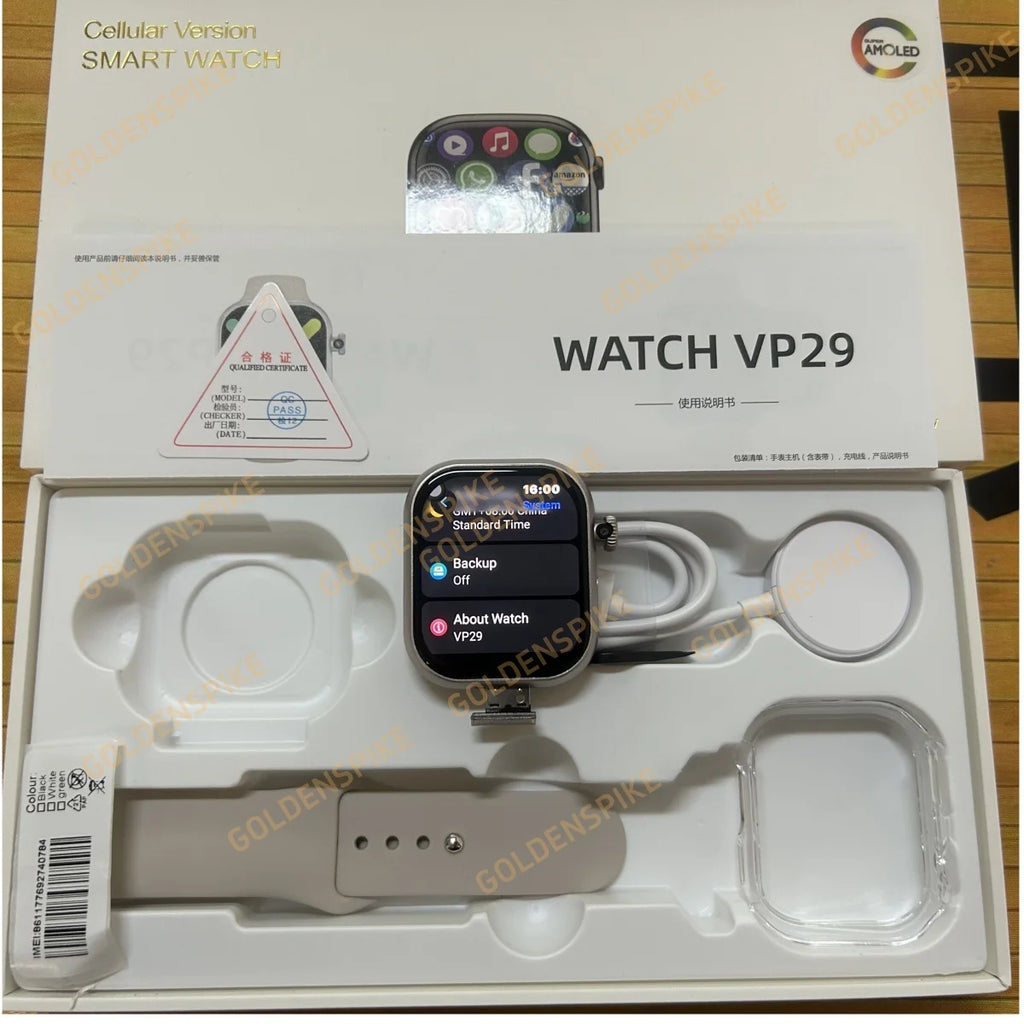 GOLDENSPIKE VP29 4G Smart Watch | GPS, NFC, 180° Camera, SIM