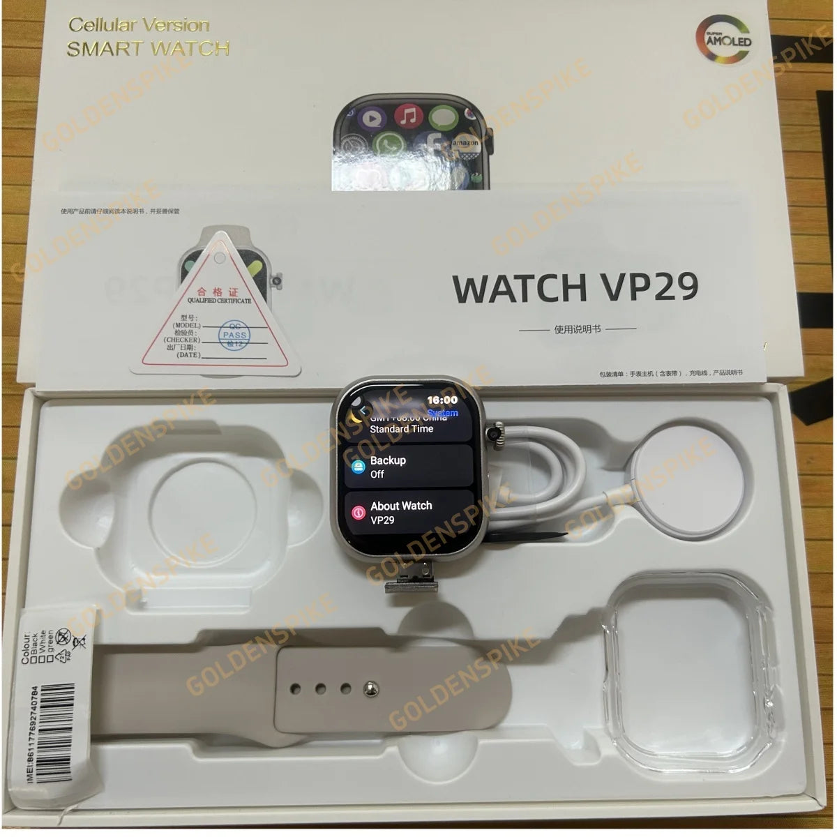 GOLDENSPIKE VP29 4G Smart Watch | GPS, NFC, 180° Camera, SIM
