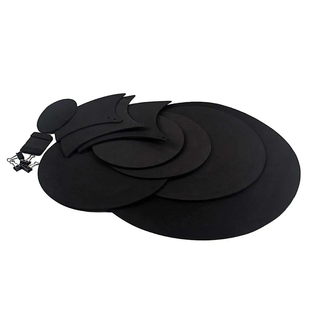 14Pcs Drum Mute Pads Sponge Silencer Drumming Practice Foam Pad Cymbal Mute Pad Belt Mat Musical Percussion Instruments Drum Pad Oasis Select