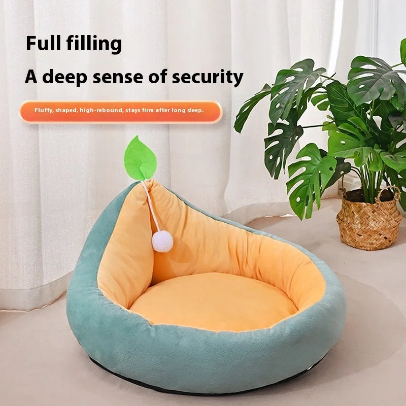 Avocado Vine Mat Cotton Fleece Double-sided Pad Pet Cat Bed, Suitable for Spring and Summer, Dog Bed, Cute Cat Bed Oasis Select