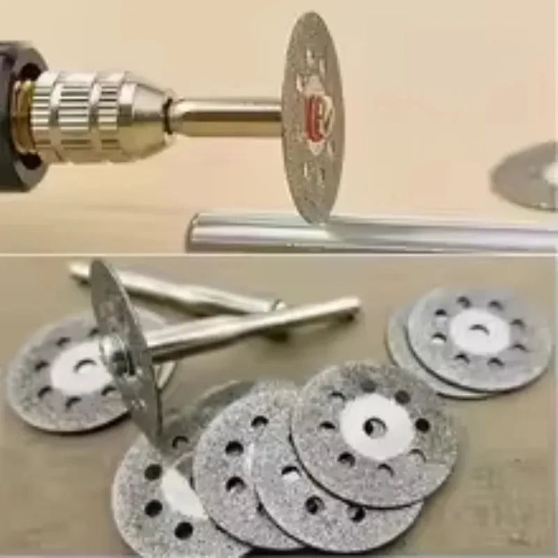 22mm Diamond Cutting Disc 3mm Grinding Wheel Mandrel for Metal Cutting Rotary Tool Electric Grinder Parts Oasis Select