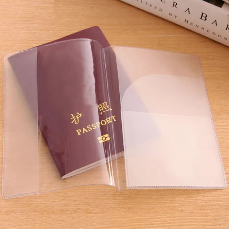 2/4PCS Passport Cover PVC Waterproof Case for Passport Wallet Business Credit Card Documents Holder Protective Case Case Pouch Oasis Select