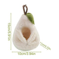 Ferret Bed with Hook House Funny Decor Funny Hamster Bed Warm Nest Hamster Hammock Pear-Shaped Plush Warm Cage Accessories Oasis Select White