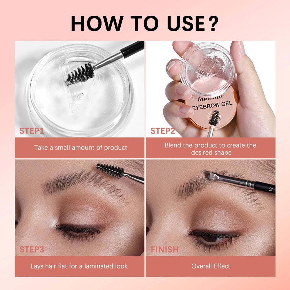 3D Waterproof Eyebrow Styling Gel Cream & Brush | Wild Brow Eyebrow Styling Gel Oasis Select
