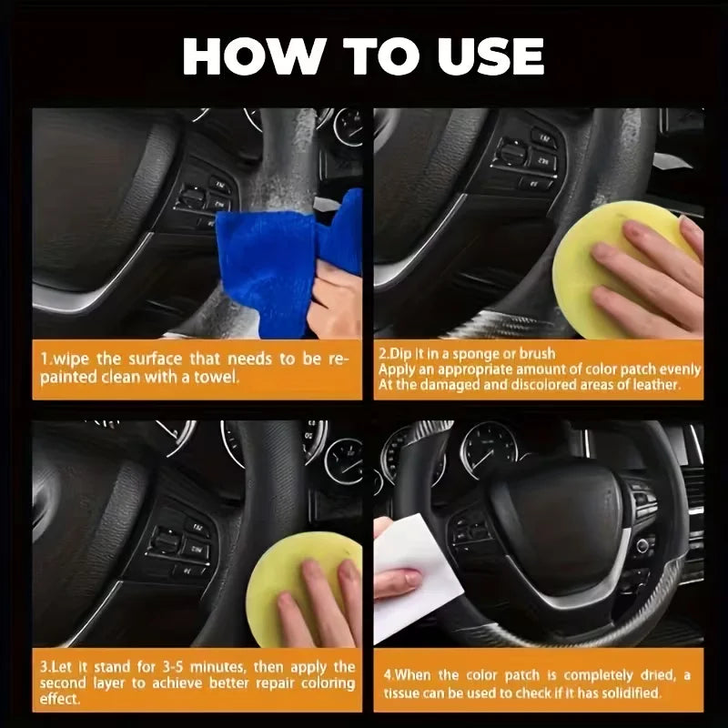 Black Gloss Plastic Component Polishing Paste Automotive Interior Seat Repair Wax for Steering Wheel Oasis Select