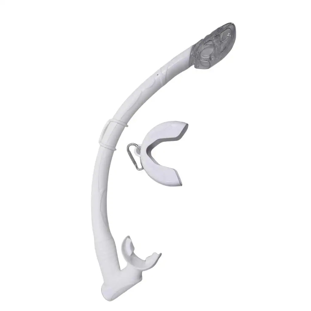 Diving Snorkel Silicone Full Dry Tube Underwater Diving One way purge valve Snorkeling Air Breathing Tube Hose Oasis Select White