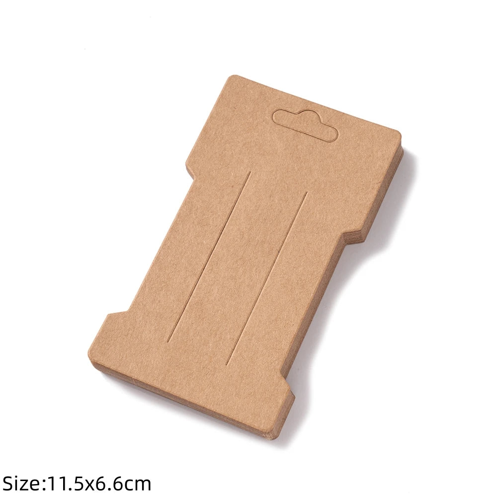 50pcs Paper Hair Bow Clip Display Card for Hairband Hairpins Hairclips Cardboard Accessories Jewelry Packaging Small Business Oasis Select Brown