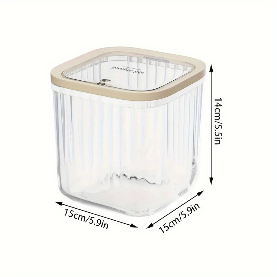 Clear Laundry Capsule Dispenser - Odorless plastic storage container for detergent and dryer sheets, flip-top organizer Oasis Select Clear L