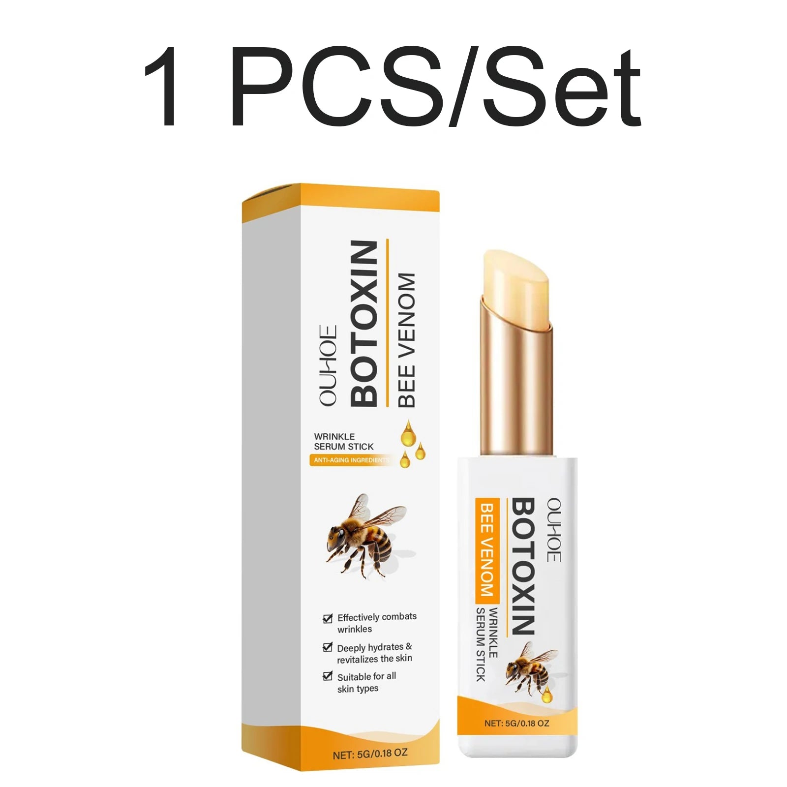 Bee Venom Anti Wrinkle Stick Face&Eye Cream Firming Lifting Reduce Dark Circles Puffiness Eye Bags Smoothing Fine Lines Skincare Oasis Select 1 PCS